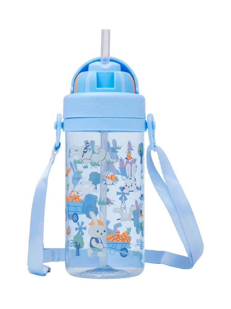 Smiggle Blue Out & About Teeny Tiny Drink Bottle With Strap 400Ml - Image 1 of 2