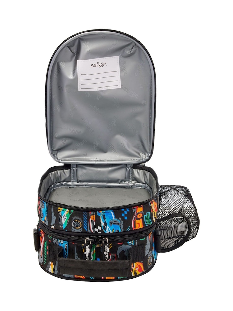 Smiggle Black Curious Hardtop Level Curve Lunchbox With Strap - Image 2 of 2