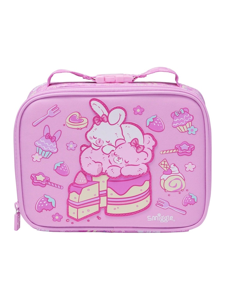 Smiggle Pink Out & About Teeny Tiny Square Lunchbox - Image 1 of 3