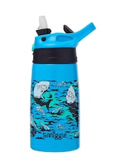 Smiggle Blue Curious Junior Stainless Steel Flip Drink Bottle 400Ml - Image 1 of 2