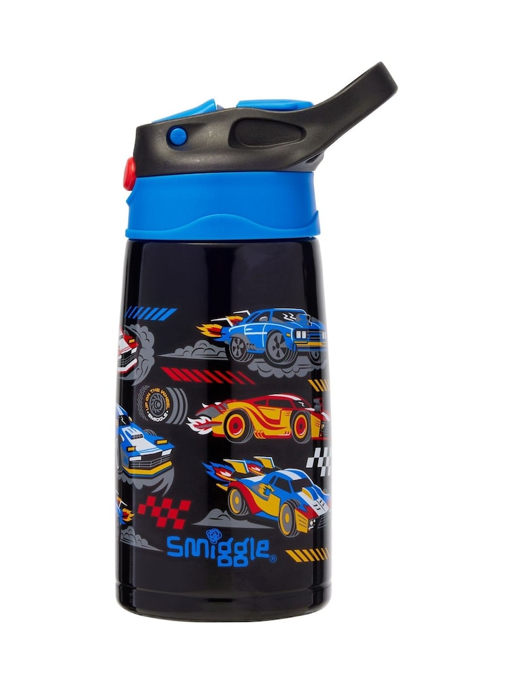 Smiggle Black Curious Junior Stainless Steel Flip Drink Bottle 400Ml - Image 2 of 2