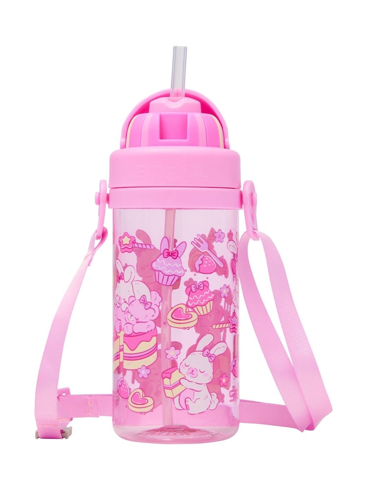 Smiggle Pink Out and About Teeny Tiny Drink Bottle With Strap 400Ml - Image 1 of 2