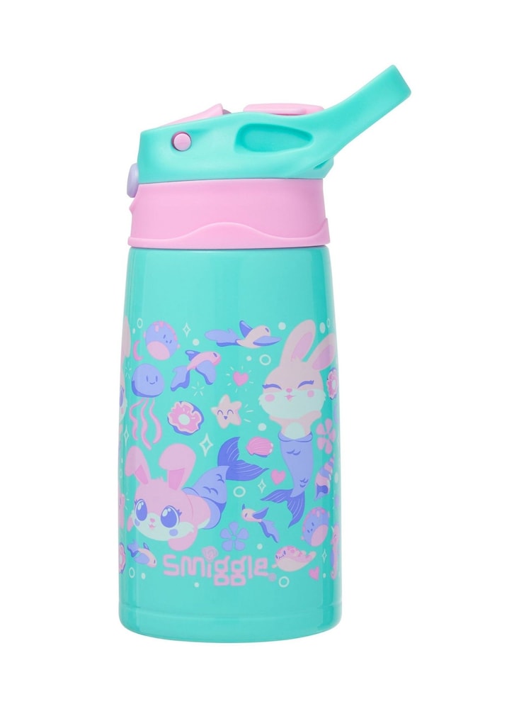 Smiggle Green Curious Junior Stainless Steel Flip Drink Bottle 400Ml - Image 2 of 2