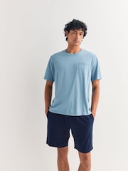 Blue/Sage Green/Pink Jersey Pyjamas Shorts Set 3 Pack - Image 10 of 12