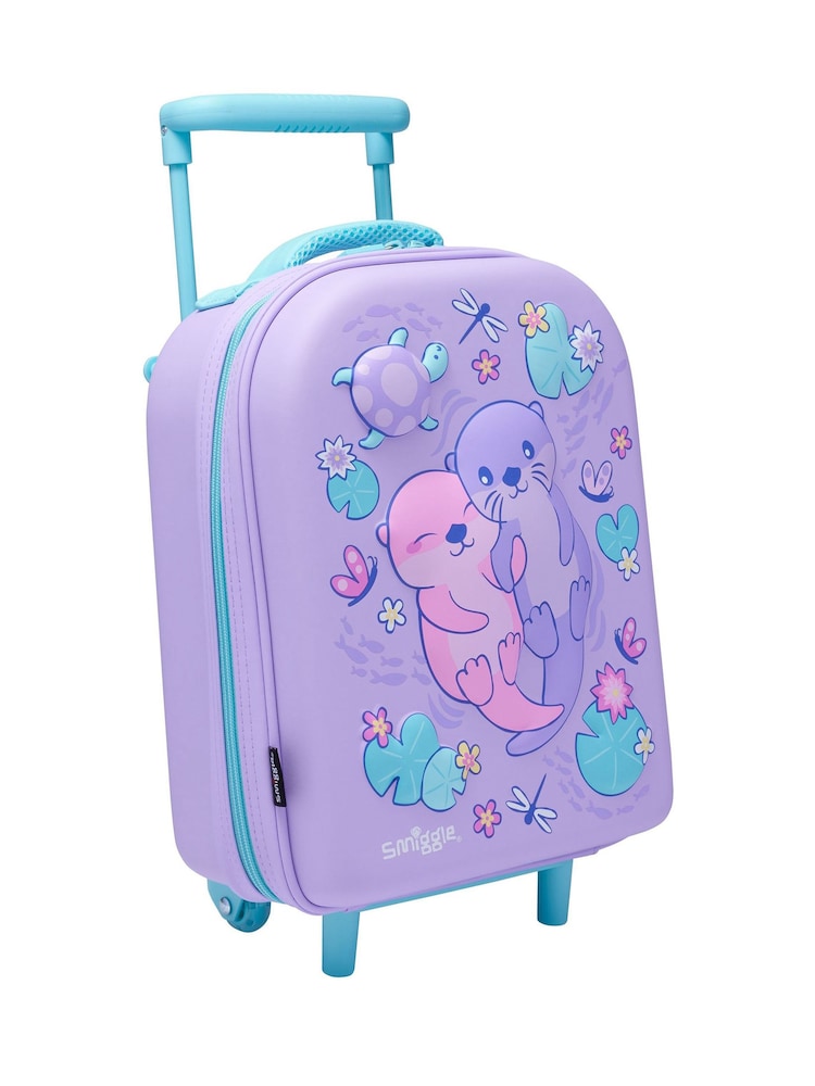 Smiggle Purple Out & About Teeny Tiny Hardtop Trolley Bag - Image 2 of 6