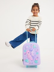 Smiggle Purple Out & About Teeny Tiny Hardtop Trolley Bag - Image 4 of 6