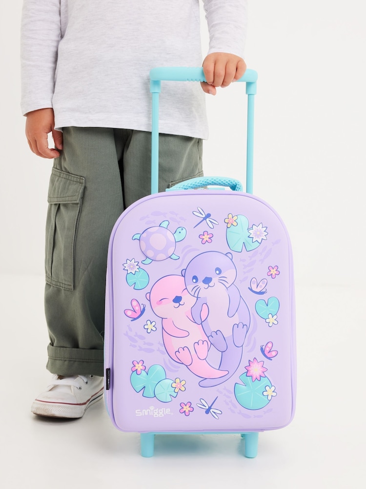 Smiggle Purple Out & About Teeny Tiny Hardtop Trolley Bag - Image 5 of 6