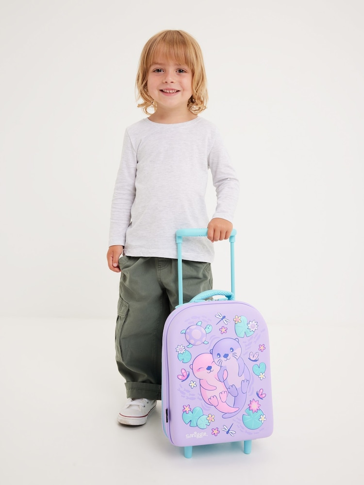 Smiggle Purple Out & About Teeny Tiny Hardtop Trolley Bag - Image 6 of 6