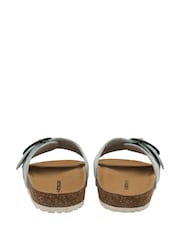 كرومي أسود - Dunlop Ladies Single Large Buckle Footbed Sandals - صورة 3 من 4
