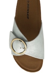 كرومي أسود - Dunlop Ladies Single Large Buckle Footbed Sandals - صورة 4 من 4