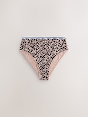 Animal Print High Rise High Leg Cotton Logo Knickers 7 Pack - Image 11 of 14