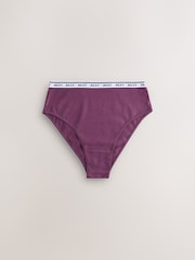 Animal Print High Rise High Leg Cotton Logo Knickers 7 Pack - Image 3 of 10