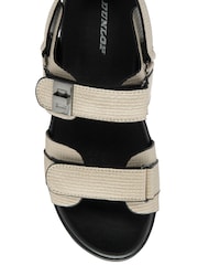Dunlop Cream Ladies Twin Strap Flatform Sandals - Image 2 of 3
