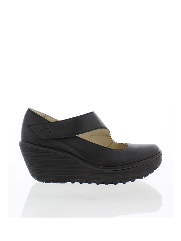 Fly London Yas Wedge Black Shoes - Image 1 of 2 Fly London Yas Wedge Black Shoes - Image 1 of 2