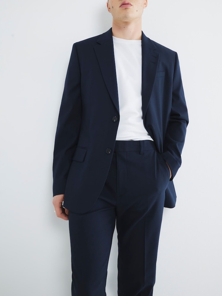 River Island Blue Tailored Trousers - Image 1 of 4