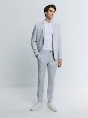 River Island Grey Skinny Textured Trousers - Image 3 of 4