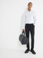 River Island White Pinstripe 100% Cotton Formal Shirt - Image 4 of 4