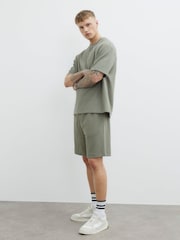 River Island Green Textured Crinkle T-Shirt - Image 2 of 4