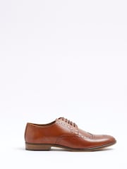 River Island Brown Leather Brogues - Image 1 of 5