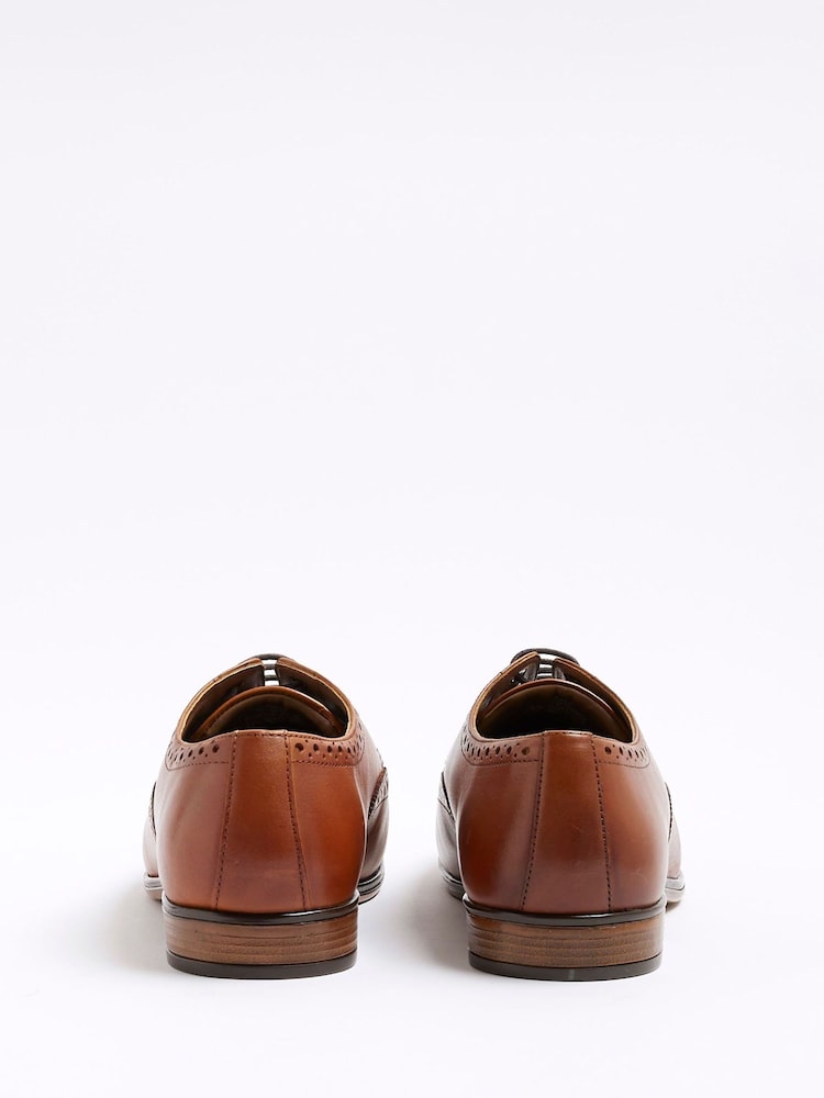 River Island Brown Leather Brogues - Image 3 of 5