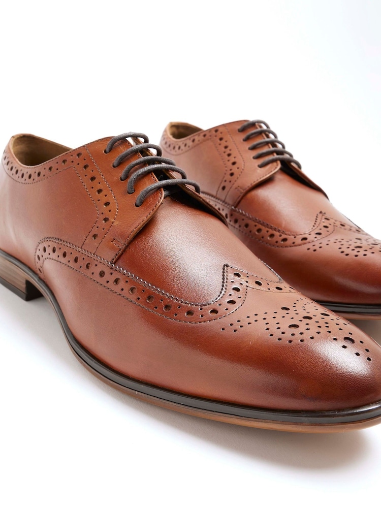 River Island Brown Leather Brogues - Image 5 of 5