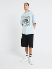 River Island Blue Palais De Mer 100% Cotton T-Shirt - Image 4 of 4