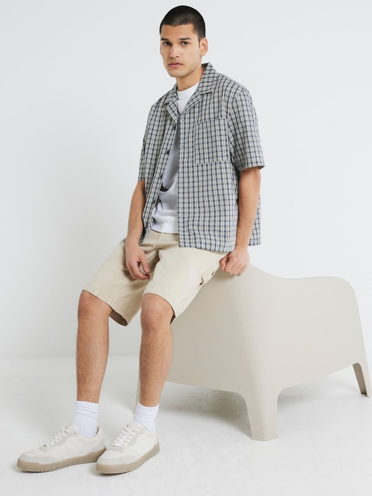 River Island Natural Carpenter 100% Cotton Shorts - Image 4 of 4