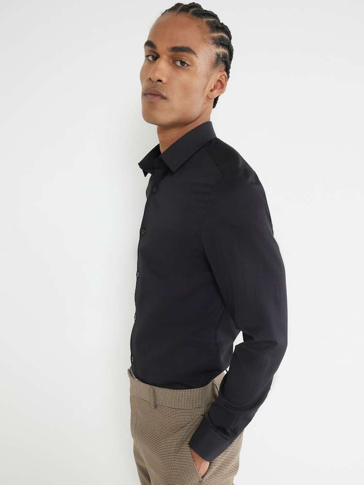 River Island Black Premium Formal Shirt - Image 1 of 4
