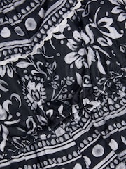 Monsoon Black Tile Print 100% Cotton Top and Skirt Set - Image 4 of 4