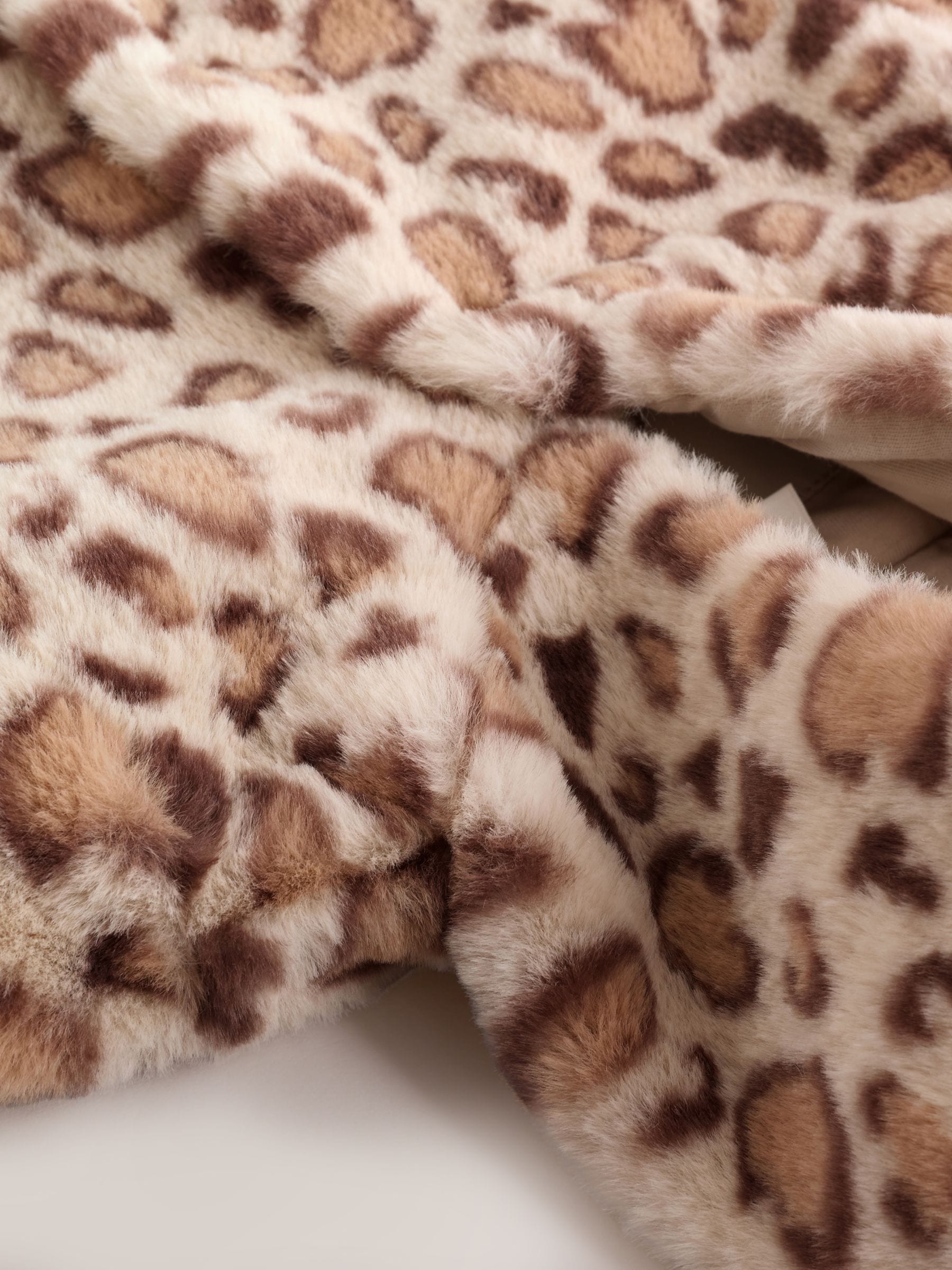 Buy Leopard Print Faux Fur Hooded Baby Jacket (0mths-2yrs) from
