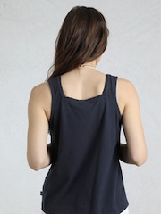 Weird Fish Light Blue Chelle Square Neck Jersey 100% Organic Cotton Vest - Image 3 of 8
