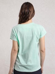 Weird Fish Green Adventure Awaits Slub Graphic 100% Organic Cotton T-Shirt - Image 3 of 6