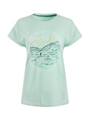 Weird Fish Green Adventure Awaits Slub Graphic 100% Organic Cotton T-Shirt - Image 5 of 6
