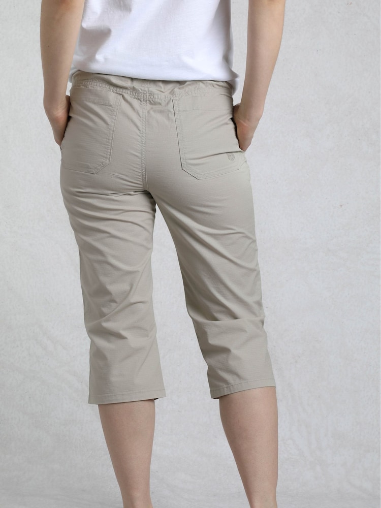 Weird Fish Cream Anyar 3 Quarter Ripstop 100% Cotton Trousers - Image 2 of 7