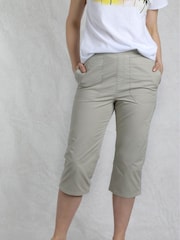 Weird Fish Cream Anyar 3 Quarter Ripstop 100% Cotton Trousers - Image 3 of 7