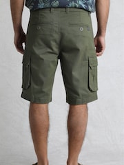 Weird Fish Green Rigney Cargo 100% Cotton Shorts - Image 2 of 9