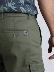 Weird Fish Green Rigney Cargo 100% Cotton Shorts - Image 4 of 9