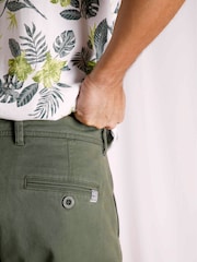Weird Fish Green Rigney Cargo 100% Cotton Shorts - Image 6 of 9
