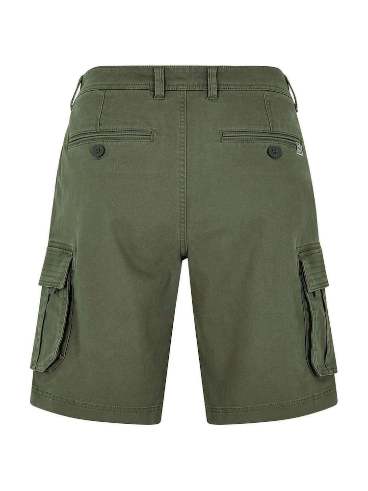 Weird Fish Green Rigney Cargo 100% Cotton Shorts - Image 9 of 9