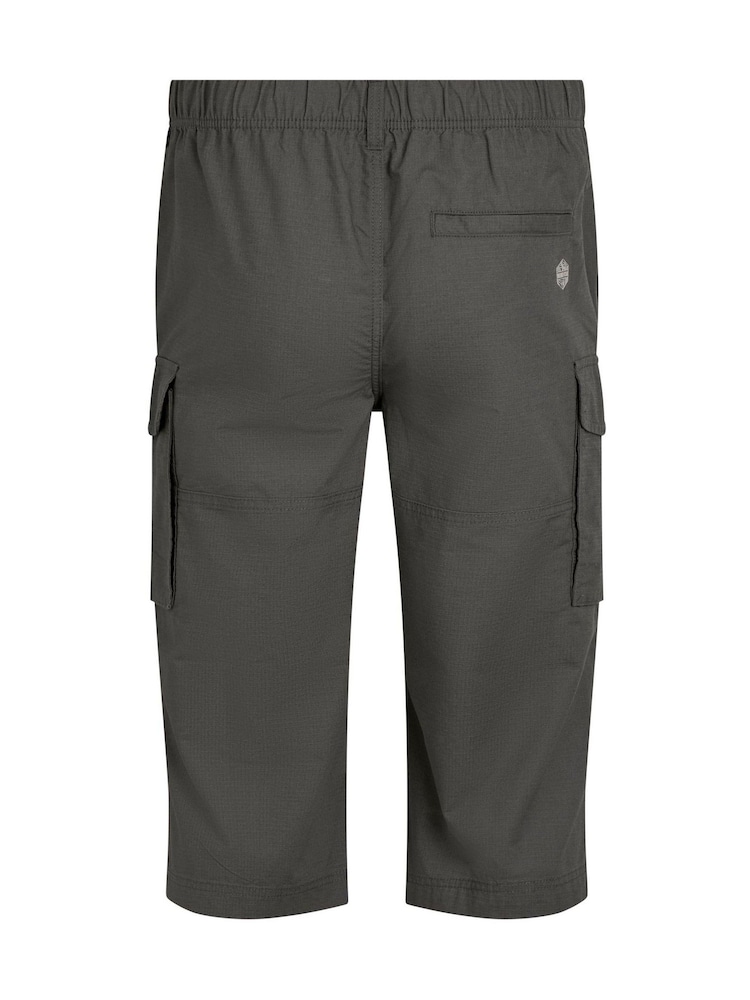 Weird Fish Grey Summersville Lightweight Ripstop Cargo 3/4 Length 100% Cotton Trousers - Image 7 of 7 Weird Fish Grey Summersville Lightweight Ripstop Cargo 3/4 Length 100% Cotton Trousers - Image 7 of 7