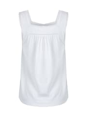 Weird Fish White Chelle Square Neck Jersey 100% Organic Cotton Vest - Image 10 of 10