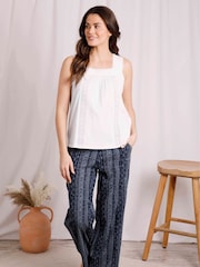 Weird Fish White Chelle Square Neck Jersey 100% Organic Cotton Vest - Image 4 of 10