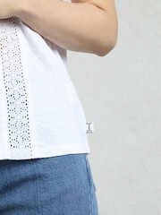 Weird Fish White Chelle Square Neck Jersey 100% Organic Cotton Vest - Image 8 of 10
