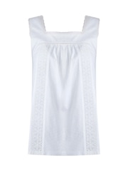 Weird Fish White Chelle Square Neck Jersey 100% Organic Cotton Vest - Image 9 of 10