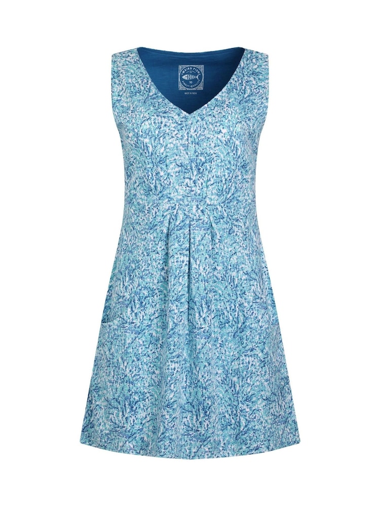 Weird Fish Blue Indus Printed Jersey Tunic - Image 1 of 2
