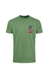 Weird Fish Green Fish Fighters Heritage Wash Artist 100% Cotton T-Shirt - Image 5 of 6