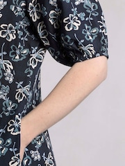 Weird Fish Black Everly Viscose Printed Tea Dress - Image 4 of 6