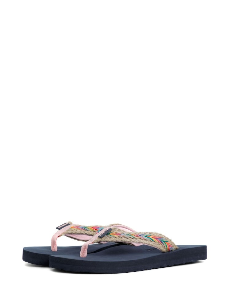 Weird Fish Aqua Blue Adila Braided Flip Flop Slippers - Image 1 of 3 Weird Fish Aqua Blue Adila Braided Flip Flop Slippers - Image 1 of 3