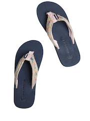 Weird Fish Aqua Blue Adila Braided Flip Flop Slippers - Image 2 of 4