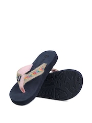 Weird Fish Aqua Blue Adila Braided Flip Flop Slippers - Image 3 of 4